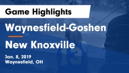 Waynesfield-Goshen  vs New Knoxville  Game Highlights - Jan. 8, 2019