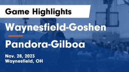 Waynesfield-Goshen  vs Pandora-Gilboa  Game Highlights - Nov. 28, 2023