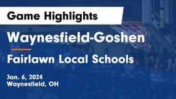 Waynesfield-Goshen  vs Fairlawn Local Schools Game Highlights - Jan. 6, 2024