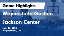 Waynesfield-Goshen  vs Jackson Center  Game Highlights - Jan. 16, 2024