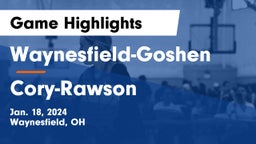 Waynesfield-Goshen  vs Cory-Rawson  Game Highlights - Jan. 18, 2024