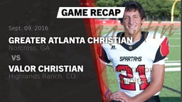 Recap: Greater Atlanta Christian  vs. Valor Christian  2016