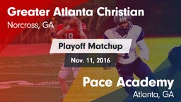 Matchup: Greater Atlanta vs. Pace Academy  2016