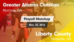 Matchup: Greater Atlanta vs. Liberty County  2016