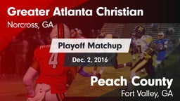 Matchup: Greater Atlanta vs. Peach County  2016