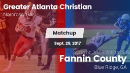 Matchup: Greater Atlanta vs. Fannin County  2017