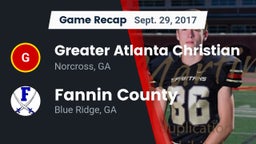 Recap: Greater Atlanta Christian  vs. Fannin County  2017