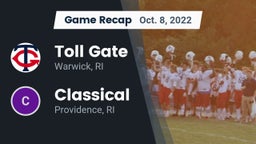 Recap: Toll Gate  vs. Classical  2022