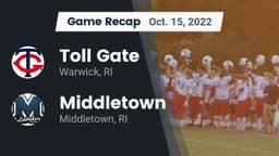 Recap: Toll Gate  vs. Middletown  2022