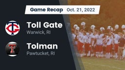 Recap: Toll Gate  vs. Tolman  2022
