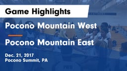 Pocono Mountain West  vs Pocono Mountain East  Game Highlights - Dec. 21, 2017