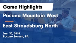 Pocono Mountain West  vs East Stroudsburg North  Game Highlights - Jan. 30, 2018