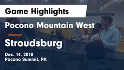 Pocono Mountain West  vs Stroudsburg  Game Highlights - Dec. 14, 2018