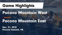 Pocono Mountain West  vs Pocono Mountain East  Game Highlights - Dec. 21, 2018