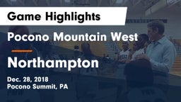 Pocono Mountain West  vs Northampton  Game Highlights - Dec. 28, 2018