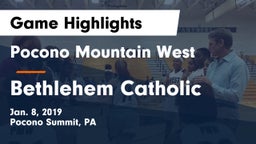 Pocono Mountain West  vs Bethlehem Catholic  Game Highlights - Jan. 8, 2019