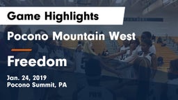 Pocono Mountain West  vs Freedom  Game Highlights - Jan. 24, 2019