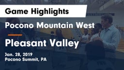 Pocono Mountain West  vs Pleasant Valley  Game Highlights - Jan. 28, 2019