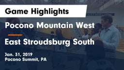 Pocono Mountain West  vs East Stroudsburg  South Game Highlights - Jan. 31, 2019