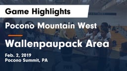 Pocono Mountain West  vs Wallenpaupack Area  Game Highlights - Feb. 2, 2019