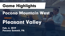 Pocono Mountain West  vs Pleasant Valley  Game Highlights - Feb. 6, 2019