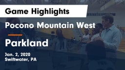 Pocono Mountain West  vs Parkland  Game Highlights - Jan. 2, 2020