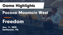 Pocono Mountain West  vs Freedom  Game Highlights - Jan. 11, 2020