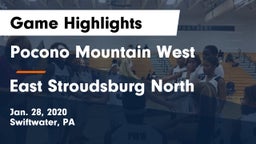 Pocono Mountain West  vs East Stroudsburg North  Game Highlights - Jan. 28, 2020