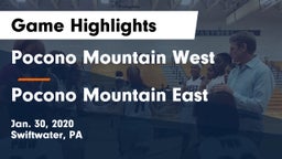 Pocono Mountain West  vs Pocono Mountain East  Game Highlights - Jan. 30, 2020