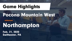 Pocono Mountain West  vs Northampton  Game Highlights - Feb. 21, 2020