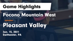 Pocono Mountain West  vs Pleasant Valley  Game Highlights - Jan. 15, 2021