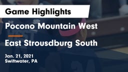 Pocono Mountain West  vs East Strousdburg South Game Highlights - Jan. 21, 2021