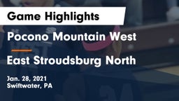 Pocono Mountain West  vs East Stroudsburg North  Game Highlights - Jan. 28, 2021