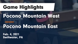 Pocono Mountain West  vs Pocono Mountain East  Game Highlights - Feb. 4, 2021