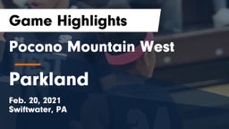 Pocono Mountain West  vs Parkland  Game Highlights - Feb. 20, 2021