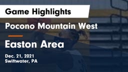Pocono Mountain West  vs Easton Area  Game Highlights - Dec. 21, 2021