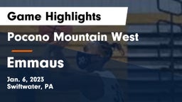 Pocono Mountain West  vs Emmaus  Game Highlights - Jan. 6, 2023