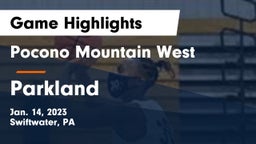 Pocono Mountain West  vs Parkland  Game Highlights - Jan. 14, 2023