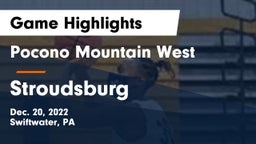 Pocono Mountain West  vs Stroudsburg Game Highlights - Dec. 20, 2022