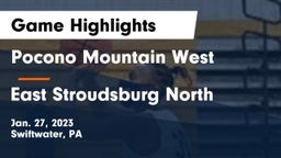 Pocono Mountain West  vs East Stroudsburg North  Game Highlights - Jan. 27, 2023
