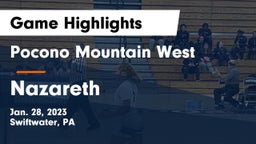 Pocono Mountain West  vs Nazareth  Game Highlights - Jan. 28, 2023