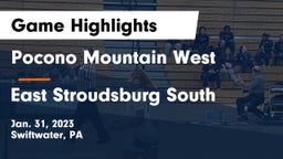 Pocono Mountain West  vs East Stroudsburg  South Game Highlights - Jan. 31, 2023