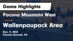 Pocono Mountain West  vs Wallenpaupack Area  Game Highlights - Dec. 9, 2023