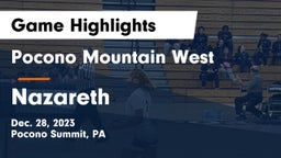Pocono Mountain West  vs Nazareth  Game Highlights - Dec. 28, 2023