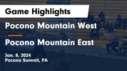 Pocono Mountain West  vs Pocono Mountain East  Game Highlights - Jan. 8, 2024