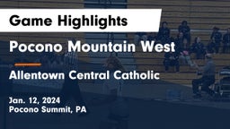 Pocono Mountain West  vs Allentown Central Catholic  Game Highlights - Jan. 12, 2024