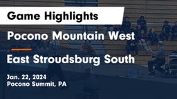 Pocono Mountain West  vs East Stroudsburg  South Game Highlights - Jan. 22, 2024