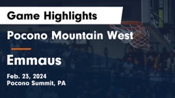Pocono Mountain West  vs Emmaus  Game Highlights - Feb. 23, 2024