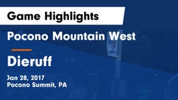 Pocono Mountain West  vs Dieruff Game Highlights - Jan 28, 2017