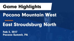 Pocono Mountain West  vs East Stroudsburg North  Game Highlights - Feb 2, 2017